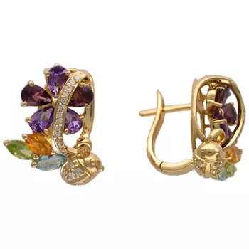 Золотые серьги 95C631397