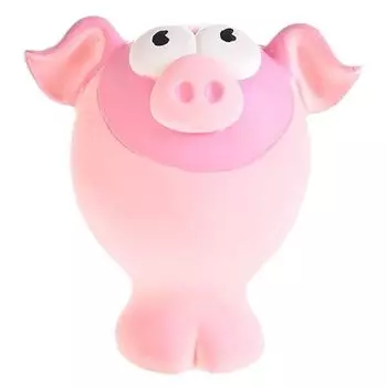 Игрушка для собак Foxie Свинка с пищалкой 10,5х7,5х9,5см латекс розовая