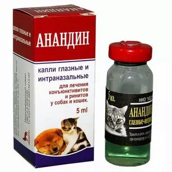 Капли глазные и интраназальные МЕДИТЭР АНАНДИН для кошек и собак 5мл