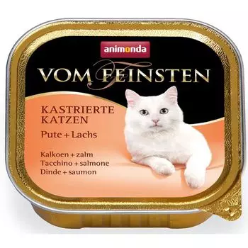 Корм для кошек Animonda Vom Feinsten для кастрированных кошек индейка, лосось конс.