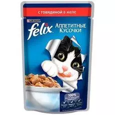 Корм для кошек FELIX Говядина конс.