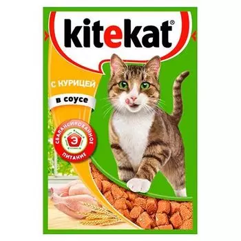 Корм для кошек Kitekat курица в соусе конс. пауч 85г