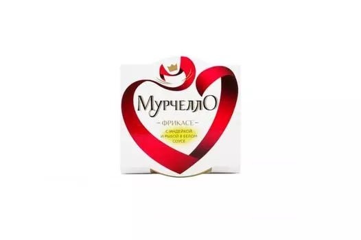 Корм для кошек Minime МУРЧЕЛЛО Фрикасе с индейкой и рыбой в белом соусе конс.
