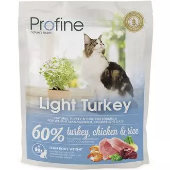 Корм для кошек PROFINE Light при избыточном весе индейка, курица сух. 300г