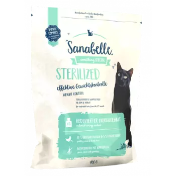 Корм для кошек SANABELLE Sterilized для кастрированных и стерилизованных кошек, птица сух. 400г