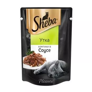 Корм для кошек SHEBA Pleasure ломтики в соусе утка пауч 85г