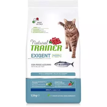 Корм для кошек TRAINER Natural Exigent Cat для привередливых, океаническая рыба сух. 1,5кг