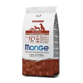 Корм для щенков Monge Dog Speciality для всех пород, ягненок и рис сух. 12кг