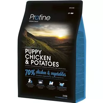 Корм для щенков PROFINE курица, картофель сух. 3кг
