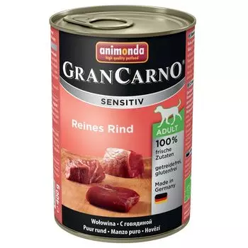 Корм для собак Animonda Gran Carno Sensitiv c говядиной конс. 400г