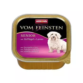 Корм для собак Animonda VOM FEINSTEN SENIOR с мясом домашней птицы и ягненком для собак старше 7 лет конс. 150гр