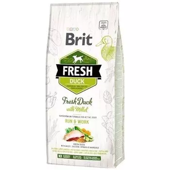 Корм для собак Brit Fresh Утка с пшеном для активных собак сух. 12кг