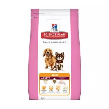 Корм для собак Hill's для миниатюрных пород, облегченный курица сух. 1,5кг