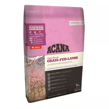 Корм для собак и щенков ACANA Grass-Fed Lamb для всех пород, ягненок, яблоко сух. 17кг