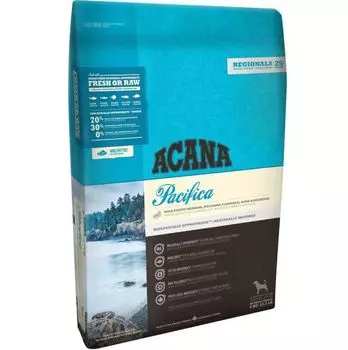 Корм для собак и щенков ACANA Pacifica для всех пород, сельдь,сардина,камбала,треска,хек сух. 11,4кг