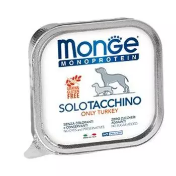 Корм для собак Monge Dog Monoproteico Solo паштет из индейки конс. 150г