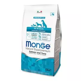 Корм для собак Monge Dog Speciality Hypoallergenic гипоаллергенный лосось с тунцом сух. 2,5кг
