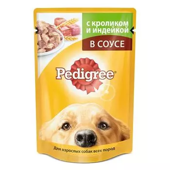 Корм для собак Pedigree Кролик, индейка конс. 100г