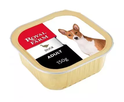 Корм для собак ROYAL FARM утка конс. 150г