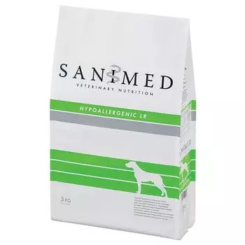 Корм для собак SANIMED dog Hypoallergic LR при пищевой аллергии, ягненок сух. 3кг