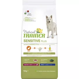 Корм для собак TRAINER Nat.Sensitive Plus для средних и крупных пород кролик сух. 12кг