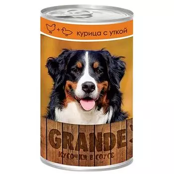 Корм для собак VitaPRO Grande курица, утка конс. 1250г