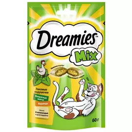 Лакомство для кошек Dreamies Микс с курицей и мятой 60г