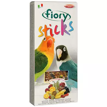Лакомство для птиц Fiory Палочки для средних попугаев с фруктами 120г