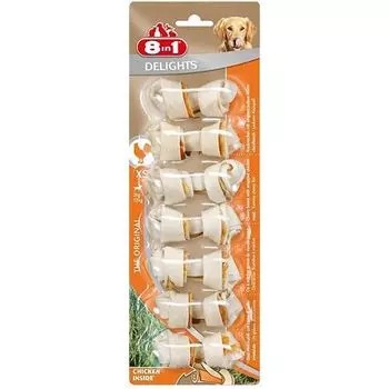 Лакомство для собак 8 in 1 DELIGHTS XS Косточки для мелких пород 7,5см (7шт.уп)