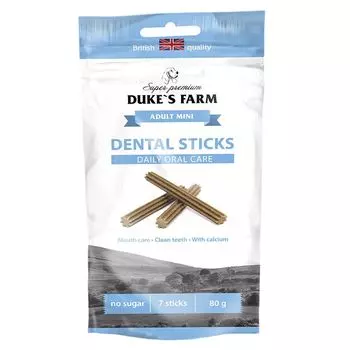 Лакомство для собак DUKE'S FARM Dental sticks adult mini dog breeds для мелких пород 80г