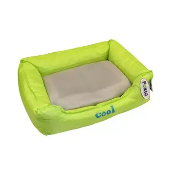 Лежак для животных Foxie Cooling с охлаждающим ковриком 47х37х17см зеленый