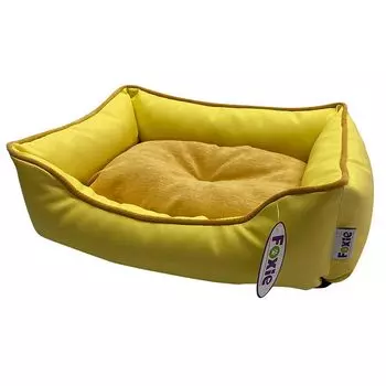 Лежак для животных Foxie Leather 52х41х10см желтый