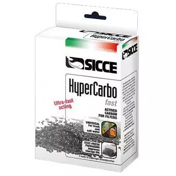 Наполнитель для фильтров SICCE Hypercarbo FAST активированный уголь 3x100г