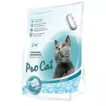 Наполнитель для кошачьего туалета Pro Cat силикагель премиум микс 2кг