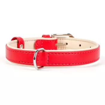 Ошейник для собак COLLAR Brilliance без украшений ширина 20мм длина 30-39см красный