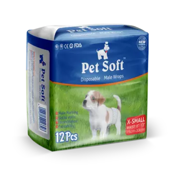 Пояса PET SOFT Male Diaper одноразовые впитывающие для кобелей размер XS, 12шт