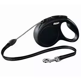 Рулетка для собак Flexi Classic Basic М (до 20 килограммов) трос 5м черная