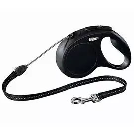 Рулетка для собак Flexi Classic Basic S (до 12 килограммов) трос 5м черная