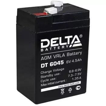 Аккумулятор Delta DT 6045 (AGM, ток 6 в, емкость 4.5 ампер/час)