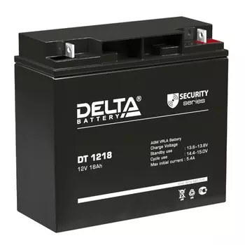 Аккумулятор ОПС Delta DT 1218 (AGM, ток 12v, емкость 18 Ач)