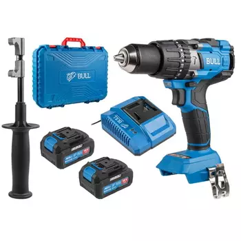 Аккумуляторная дрель-шуруповерт Bull SR 1805 1329603, в чем. XLTpro, 2х4 А*ч, бесщет., 18 В, 120 Н*м, БЗП(мет.) 13 мм