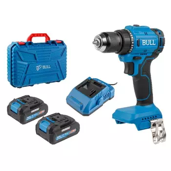 Аккумуляторная дрель-шуруповерт Bull XLTpro SR 1803 1329602, бесщеточная, 2x2 А*ч, 18 В, 45 Н*м, БЗП 10 мм