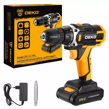 Аккумуляторная дрель-шуруповерт Deko Banger 080-1004 20V, 20В, 1x1.5Ач