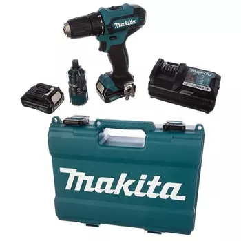 Аккумуляторная дрель-шуруповерт Makita DF333DWYE4 (2хАКБ 12 В, 1.5 Ач, кейс + набор бит B-28905)