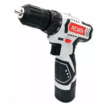 Аккумуляторная дрель-шуруповерт Ресанта ДА-12-2ЛК + набор отверток Вихрь НОТ8