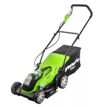 Аккумуляторная газонокосилка Greenworks G40LM35K4 (40В, 35см, ЗУ, мягкий травосборник)