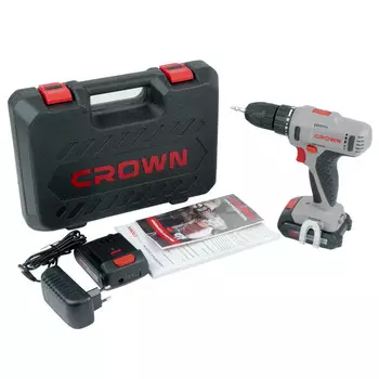 Аккумуляторный шуруповерт Crown CT21055L-1.5 BMC (max крутящий момент 19 нм, быстрозажимной тип патрона)