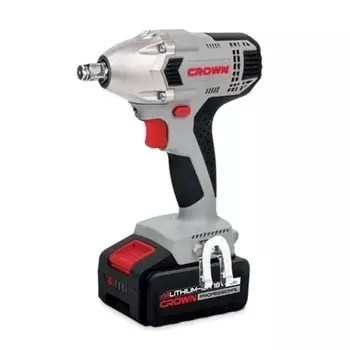Аккумуляторный ударный гайковерт Crown CT22016L-4 TB, напряжение аккумулятора 18 В