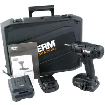 Аккумуляторный ударный гайковерт Ferm Industrial CDM1142P, 20В, 150Нм, 2,0 Ач, 2 акк., Li-ion, кейс.
