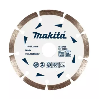 Алмазный диск Makita D-52766 по бетону/мрамору "Эконом" 125x22,23x7 мм